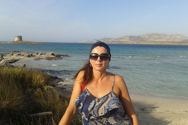 Inga Valinskienė Sardinijos paplūdimyje
