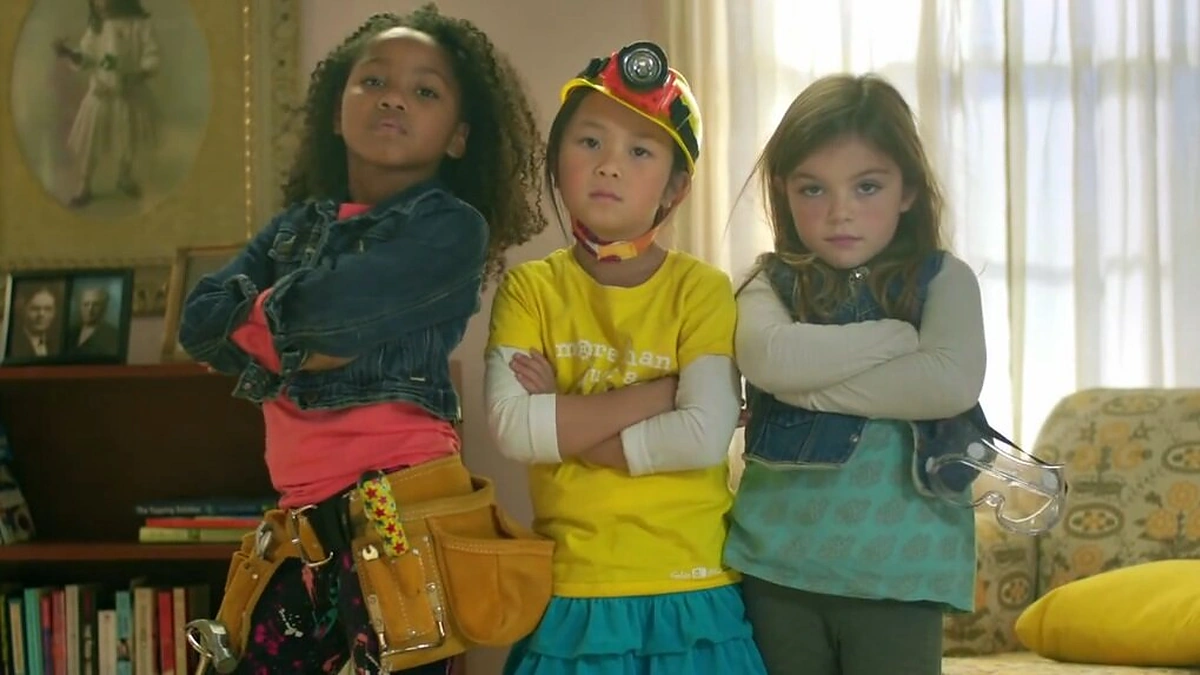 „GoldieBlox“ reklamos žvaigždės: Raven, Sabrina ir Reese