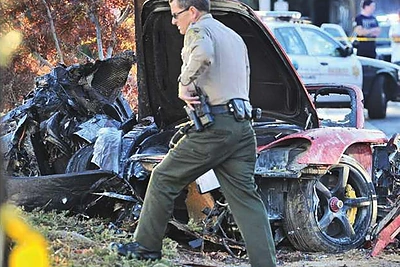 Avarijos, kurios metu žuvo Paulas Walkeris ir Rogeris Rodas, vietoje