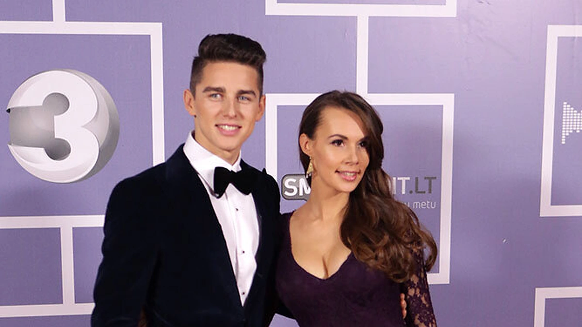 Donatas Montvydas su žmona Veronika