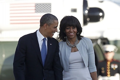 Michelle Obama ir Barackas Obama / „Reuters“/„Scanpix“ nuotr.