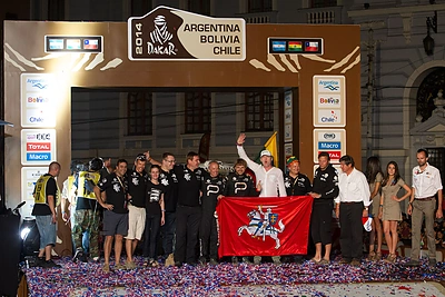 Dakaro ralio finišo podiumas