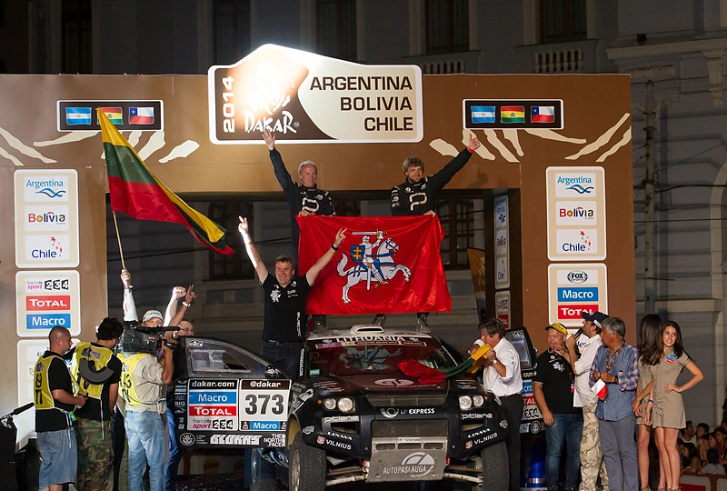 Dakaro ralio finišo podiumas