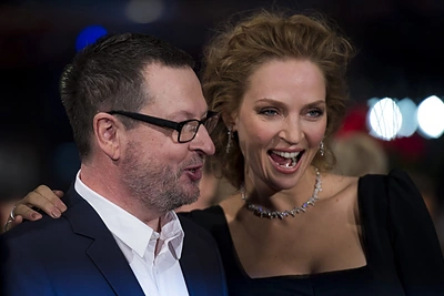 Larsas von Trieras ir Uma Thurman / AFP/„Scanpix“ nuotr.