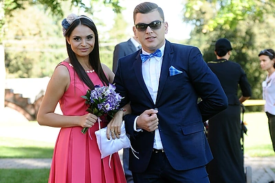 „Radistas“ Rolandas Mackevičius su žmona Ieva Palangoje pakrikštijo sūnų Motiejų