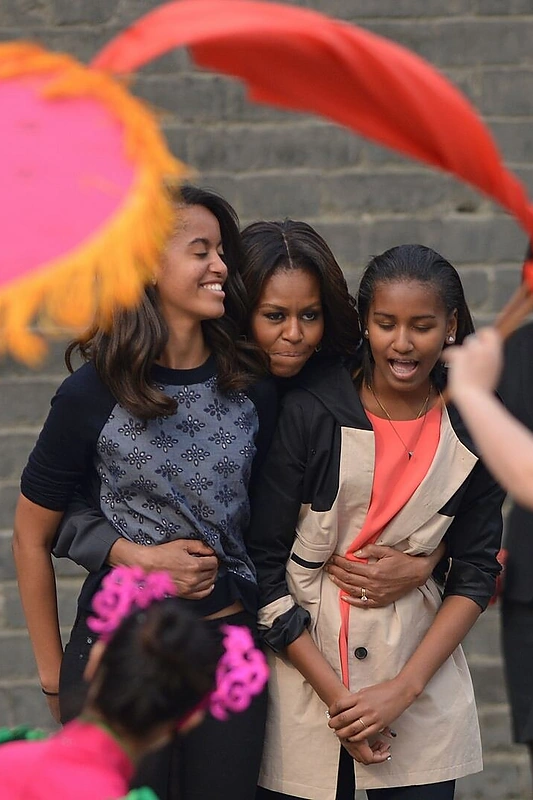 Michelle Obama su dukterimis