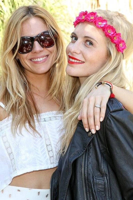 Sienna Miller ir Poppy Delevingne