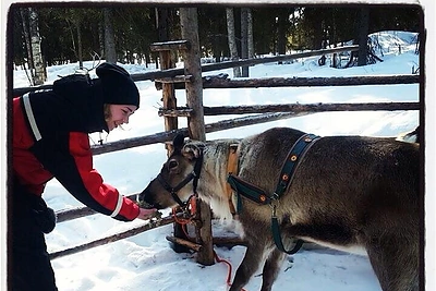 Miksologė Justina Butvilaitė šį pavasarį Laplandijoje važinėjosi sniegomobiliais, elnių kinkiniais ir išbandė poledinę žūklę