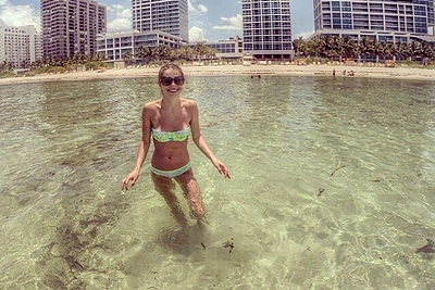 Majamyje atostogaujanti krepšininko Martyno Pociaus žmona Viktorija pademonstravo tobulą kūną