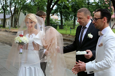 Vestuvių akimirka / Teodoro Biliūno / BNS nuotr.
