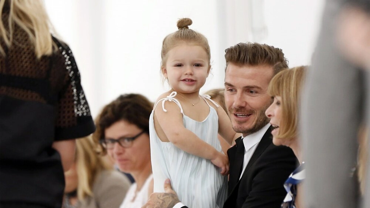 Davidas Beckhamas su dukra Harper