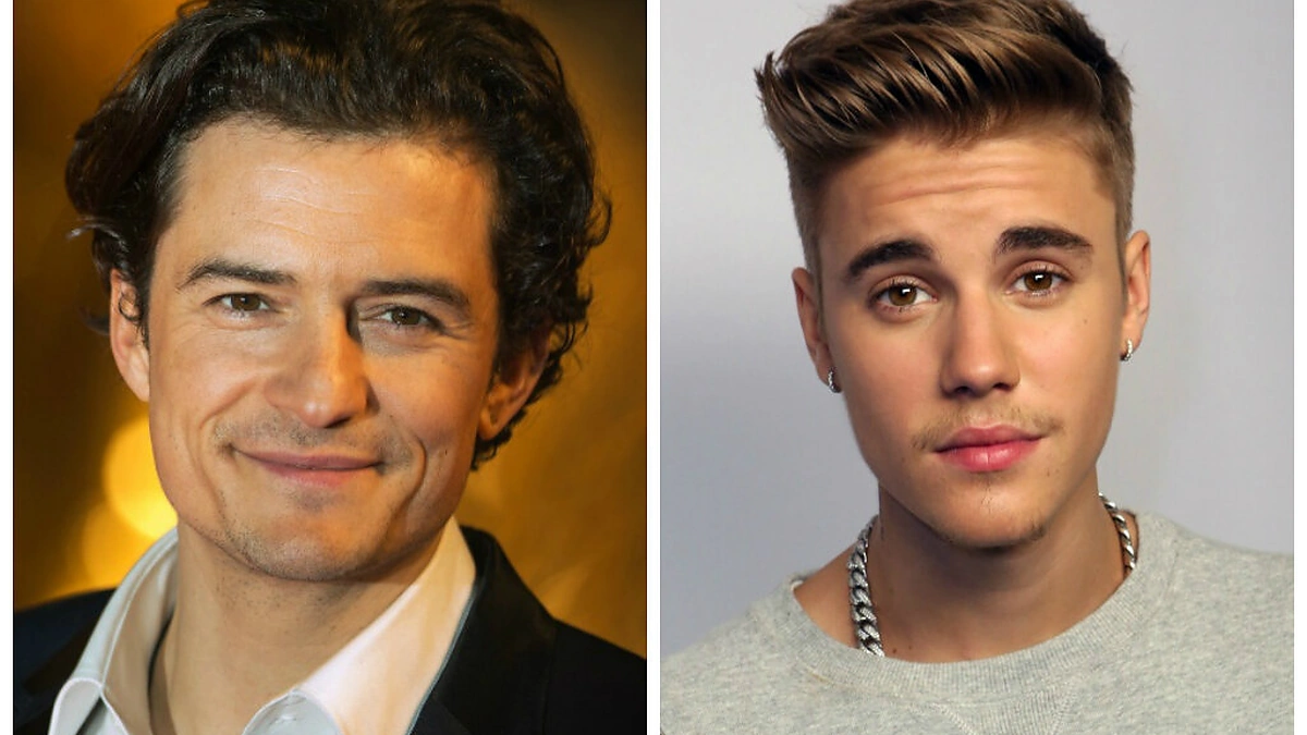 Orlando Bloomas ir Justinas Bieberis