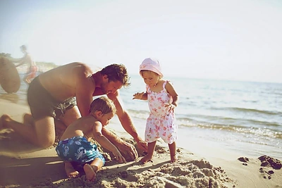 Arvydas Macijauskas su vaikais Laurynu ir Gabriele