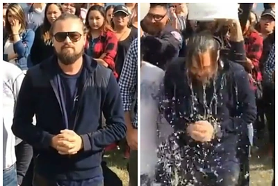 Ledinio vandens iššūkį priėmęs Leonardo DiCaprio paaukojo 100 tūkst. JAV dolerių