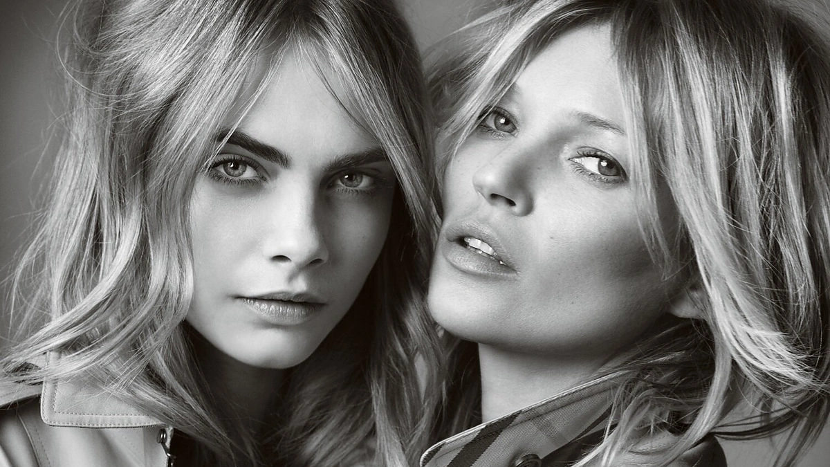 Cara Delevingne ir Kate Moss