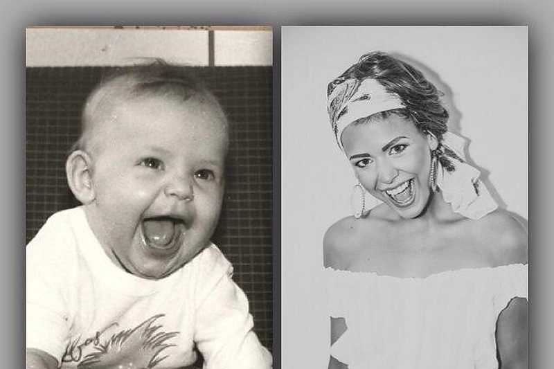 Dileta Meškaitė kūdikystėje ir dabar