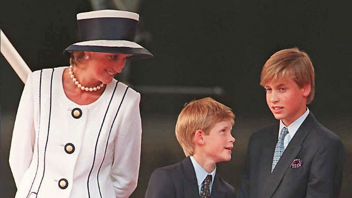Princesė Diana, princas Harry ir princas Williamas (1995 m.)