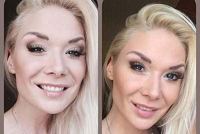 Natalija Bunkė išbandė juodos spalvos akių lęšius