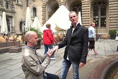 Mindaugas Grudzinskas su mylimuoju