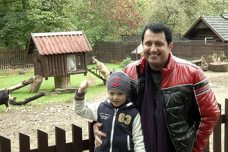 Rytis Cicinas su sūnumi Adu