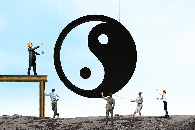 Yin ir Yang simbolis.