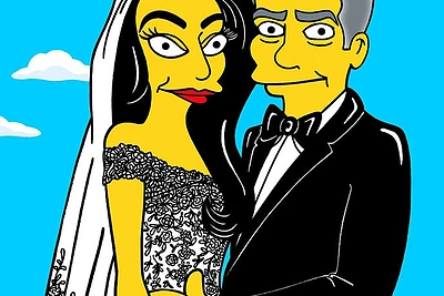 Amal Alamuddin ir George'as Clooney perkelti į „Simpsonų“ pasaulį