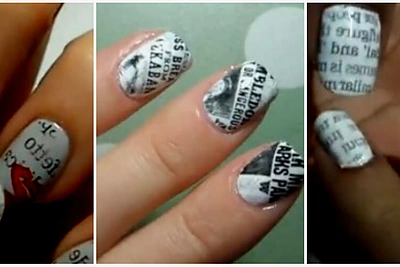 Originali idėja: manikiūras su laikraščiu