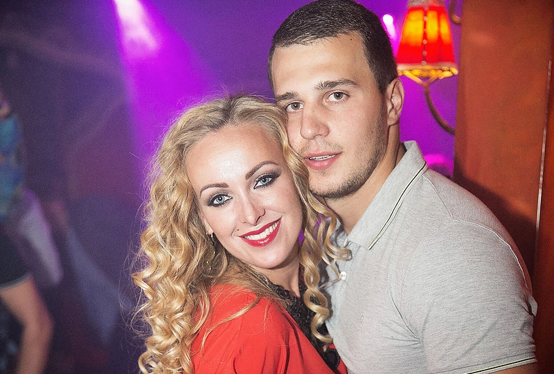 Baiba Skurstene-Serdiukė su vyru Mykolu