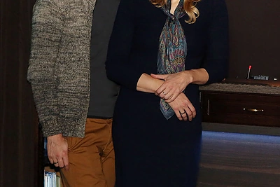 Austra Skujytė su vyru Valdu Grigaliūnu