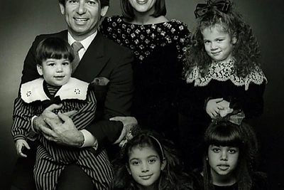 Robertas Kardashianas su sūnumi Robu, Kris Jenner, Kim Kardashian, Kourtney Kardashian ir Khloe Kardashian / „Instagram“ nuotr.