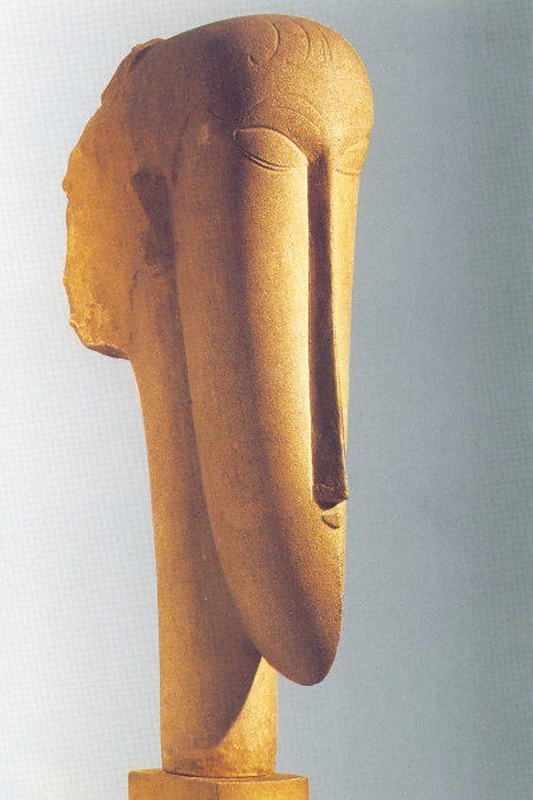 Amedeo Modigliani skulptūra „Moters galva“