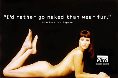 Christy Turlington PETA reklamoje