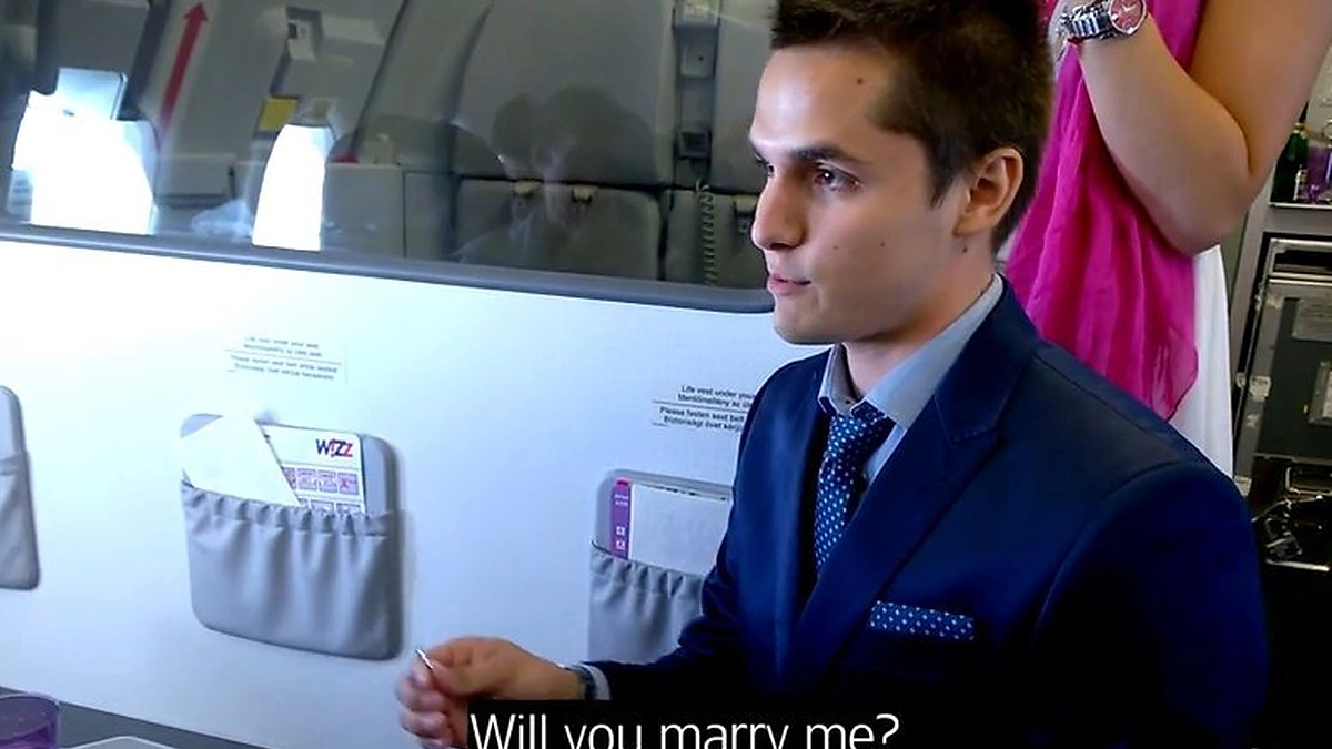 Sužadėtuvės lėktuve