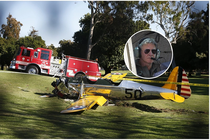 Sudužo aktoriaus Harrisono Fordo pilotuojamas lengvasis lėktuvas