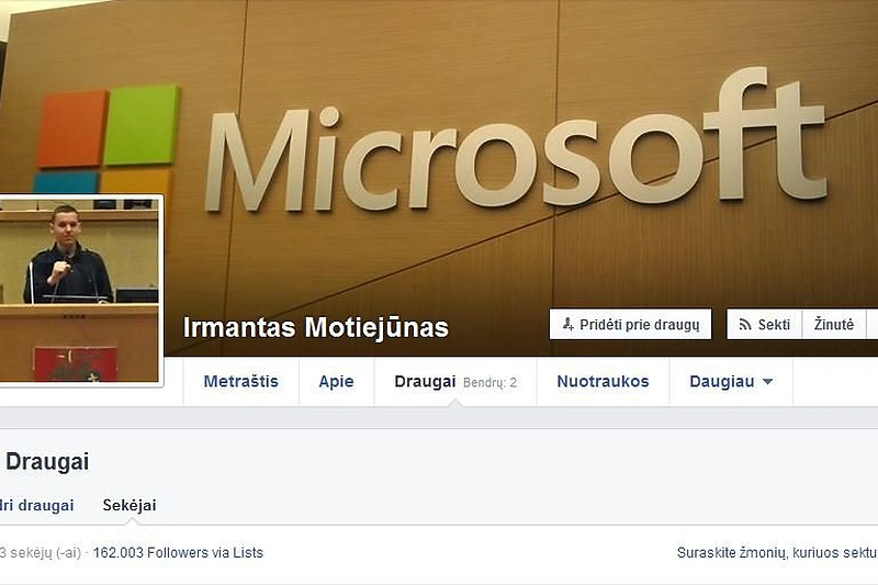 Irmanto Motiejūno tikri ir fiktyvūs sekėjai feisbuke