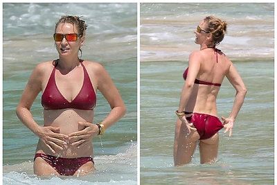 Trijų vaikų mama 44-erių Uma Thurman paplūdimyje pademonstravo pavydėtiną figūrą