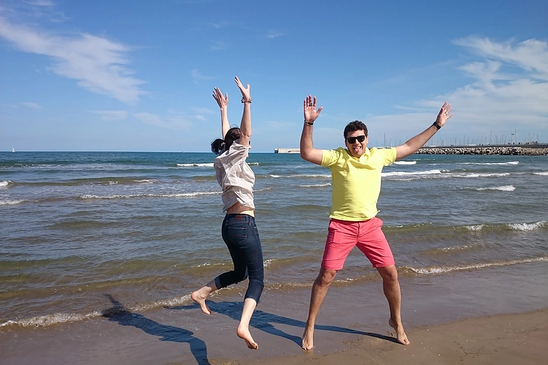 Eglė Keturkė su vyru Ispanijoje