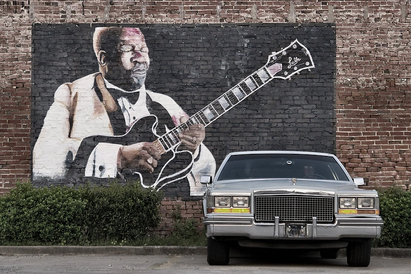 Grafitis su B.B.Kingu Misisipėje