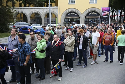 „Eurovizijos“ gerbėjai plūdo į „Wiener Stadthalle“ areną