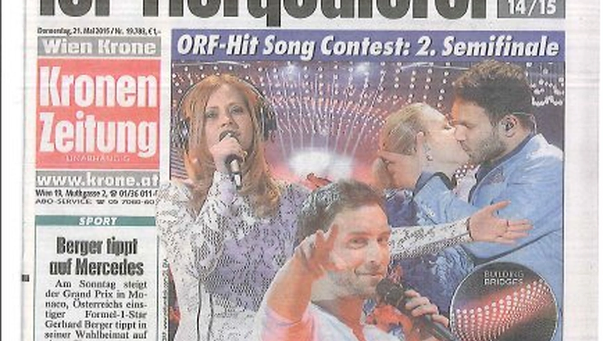 Vaidas ir Monika papuošė pirmą austrų dienraščio puslapį