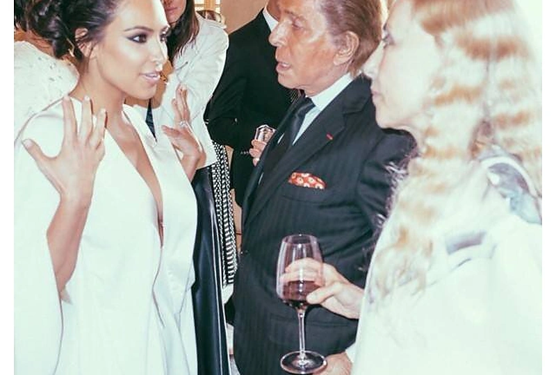 Kim Kardashian, Valentino Garavani ir Franca Sozzani