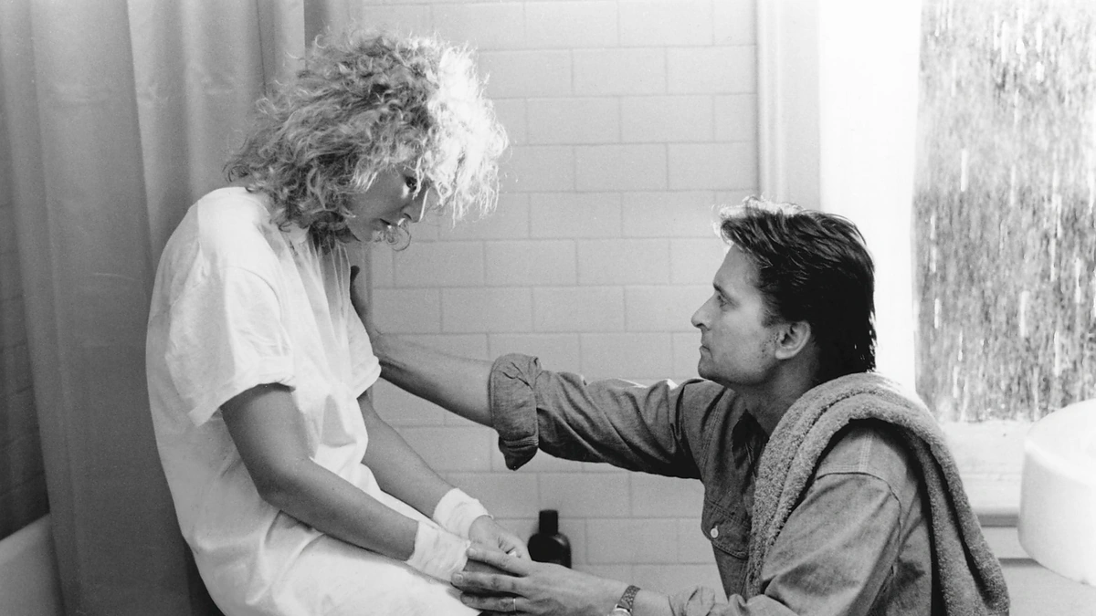 Kadras iš filmo „Fatališkas potraukis“ (Fatal Attraction)