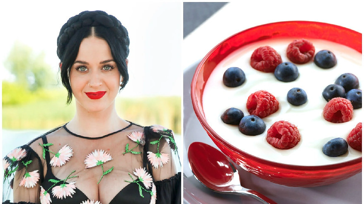 Kate Perry dažnai valgo jogurtą