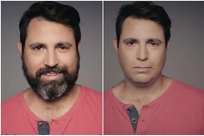 14 metų augintą barzdą nusiskutęs vyras pribloškė savo artimuosius