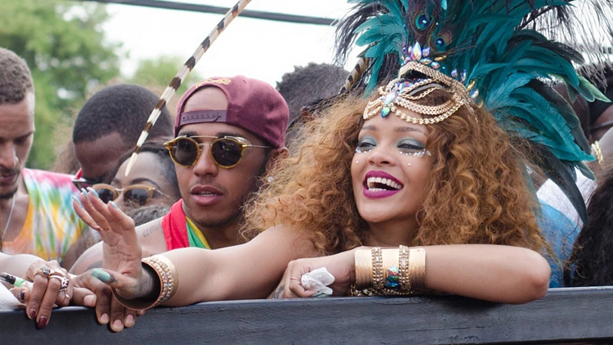 Rihanna ir Lewisas Hamiltonas