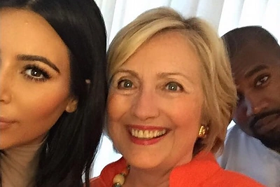 Hillary Clinton renginyje apsilankė būrys žvaigždžių, tarp kurių – ir Kim Kardashian su Kanye Westu