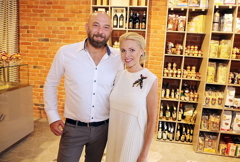 Lina Vyšniauskienė ir vyndarys Francesco Bonuzzi