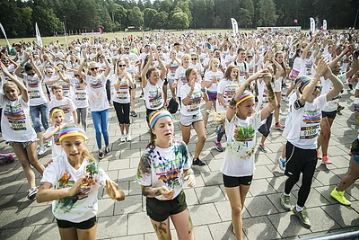 „The Color Run“ bėgimo Vilniuje akimirka