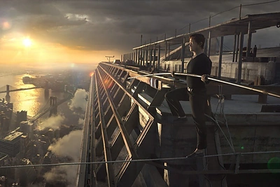 Ekstremali lyno akrobato istorija filme „Pasivaikščiojimas“ – su 3D vaizdais 417 metrų aukštyje