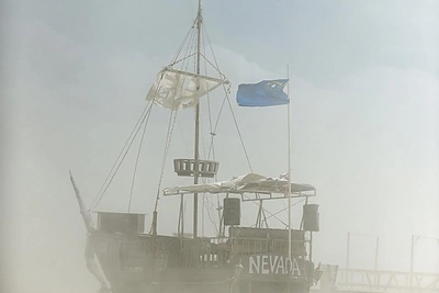 Festivalis „Burning man“ Nevados dykumoje